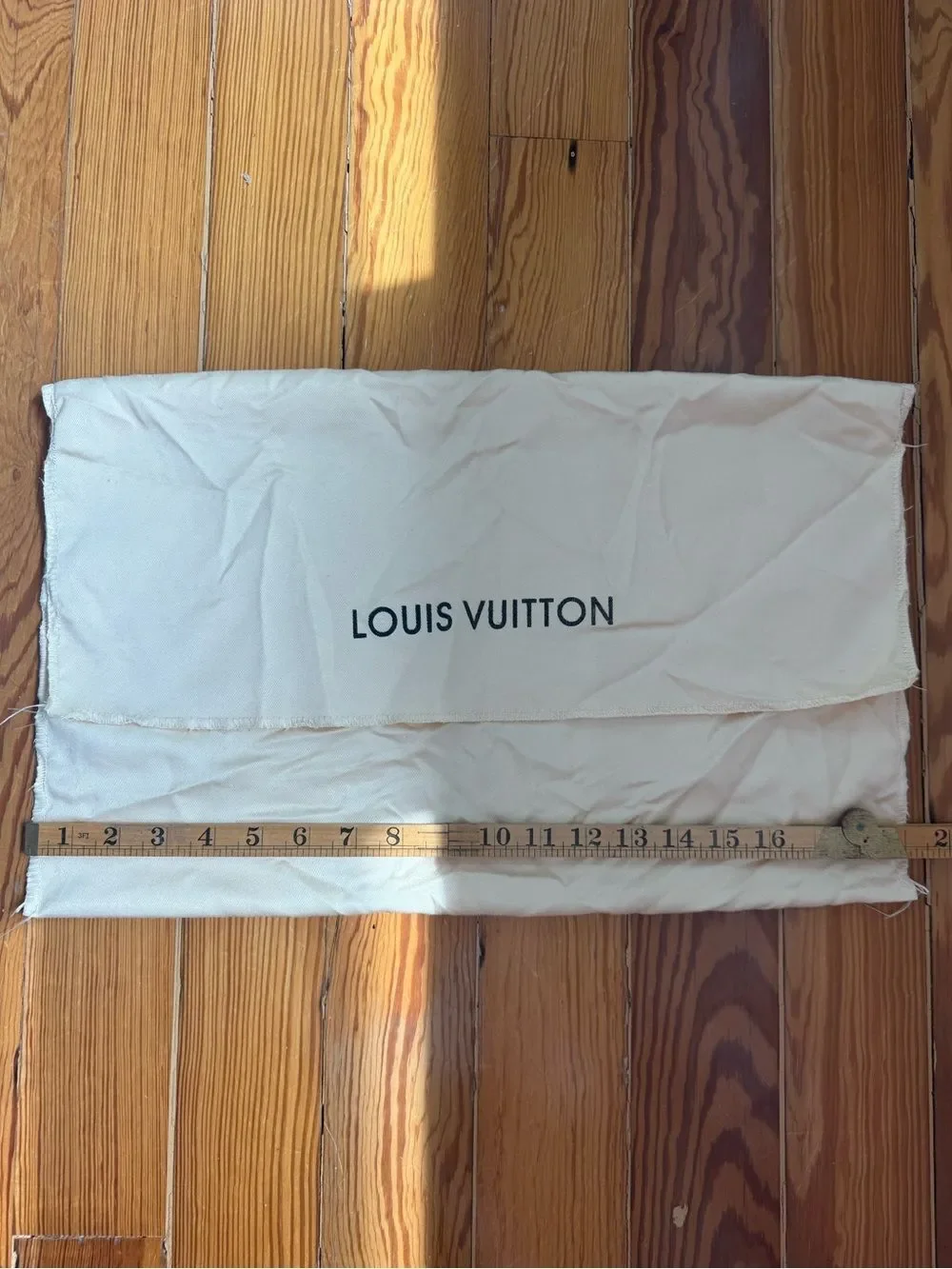 Louis Vuitton Cream and Black Logo Dust Pouch